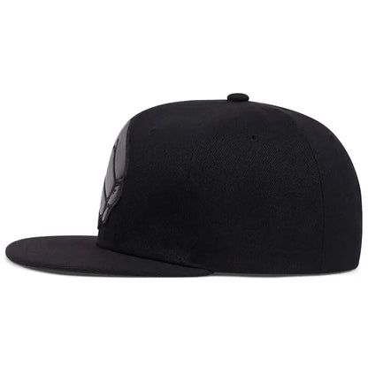 Leather Label Fist Embroidered SnapBack Hat