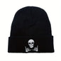 Saluting Skull Embroidered Beanie