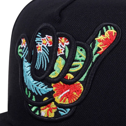 Personality Fingers Embroidered SnapBack