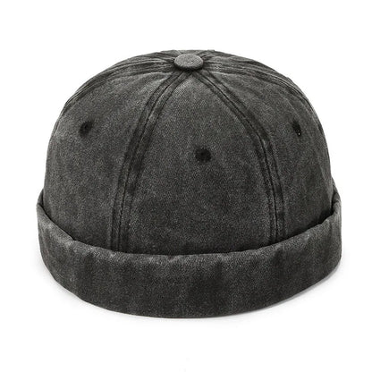 Washed Denim Docker Brimless Cap