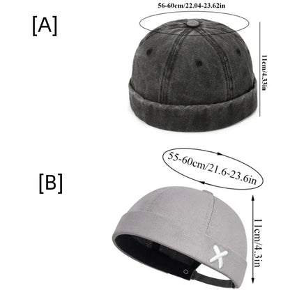 Side Embroidered “X” Docker Brimless Cap