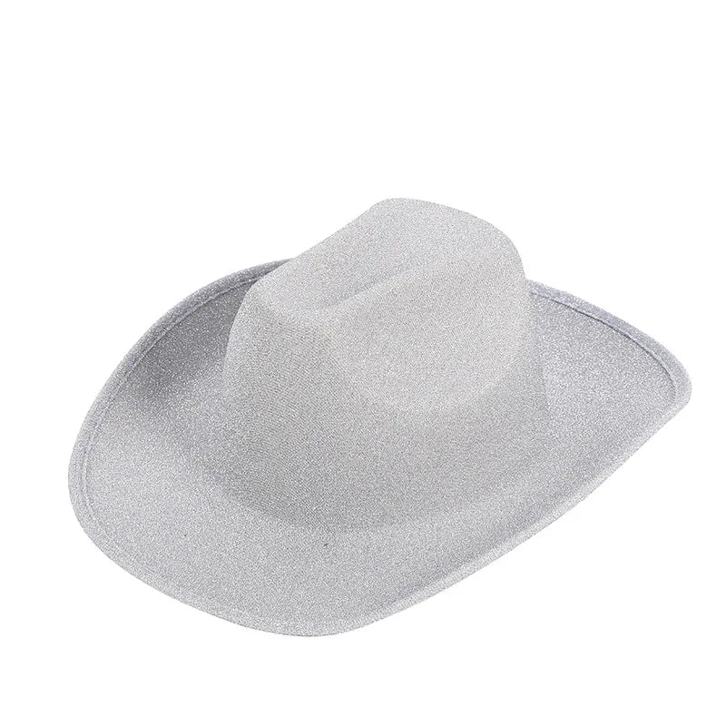Solid Color Glitter Cowboy Hat