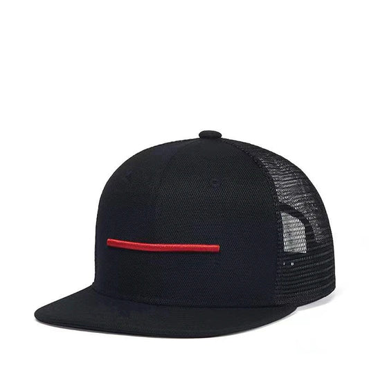 Red Line Embroidered SnapBack Hat
