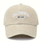 Washed Denim Embroidered California (West Coast) Adjustable Baseball Cap