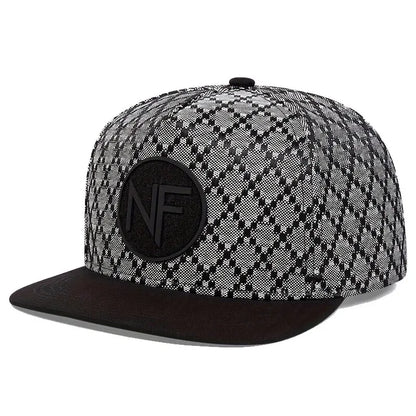 NF Letter Embroidered Criss-Cross Pattern Snapback