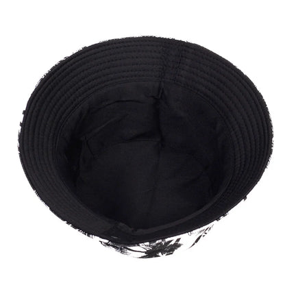 Reversible Coconut Tree Print Bucket Hat