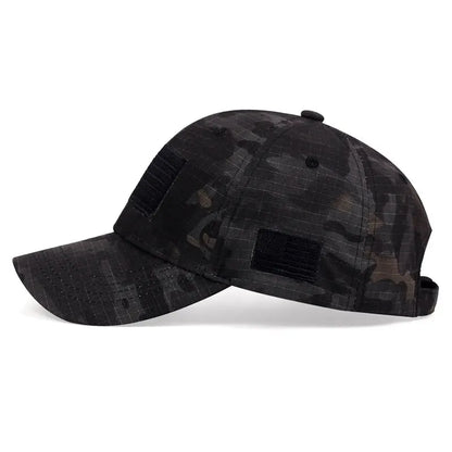 American Flag Plaid Embroidered Baseball Cap