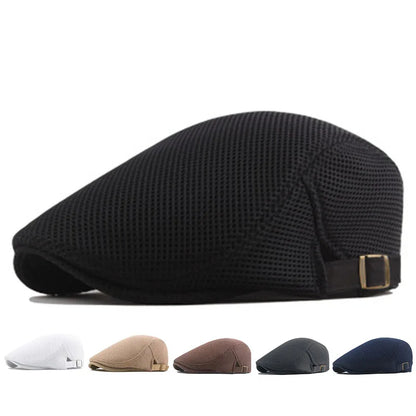 Mesh Adjustable Flat Cap