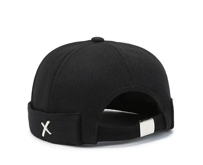 X Emblem Adjustable Brimless Skullcap