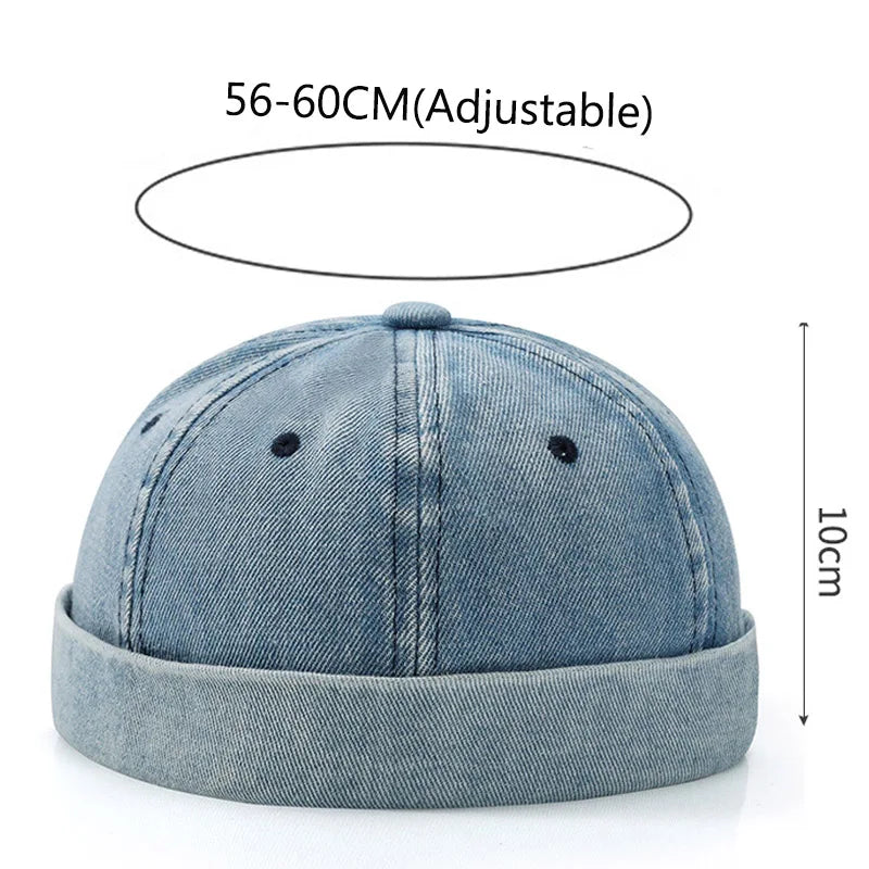 Denim Brimless Cap