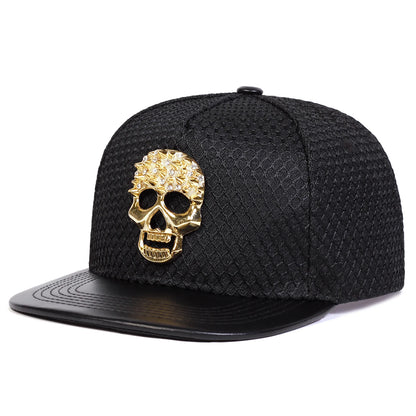 Metal Skull Snapback Hat