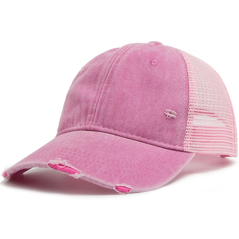 Washed Solid Color Trucker Hat